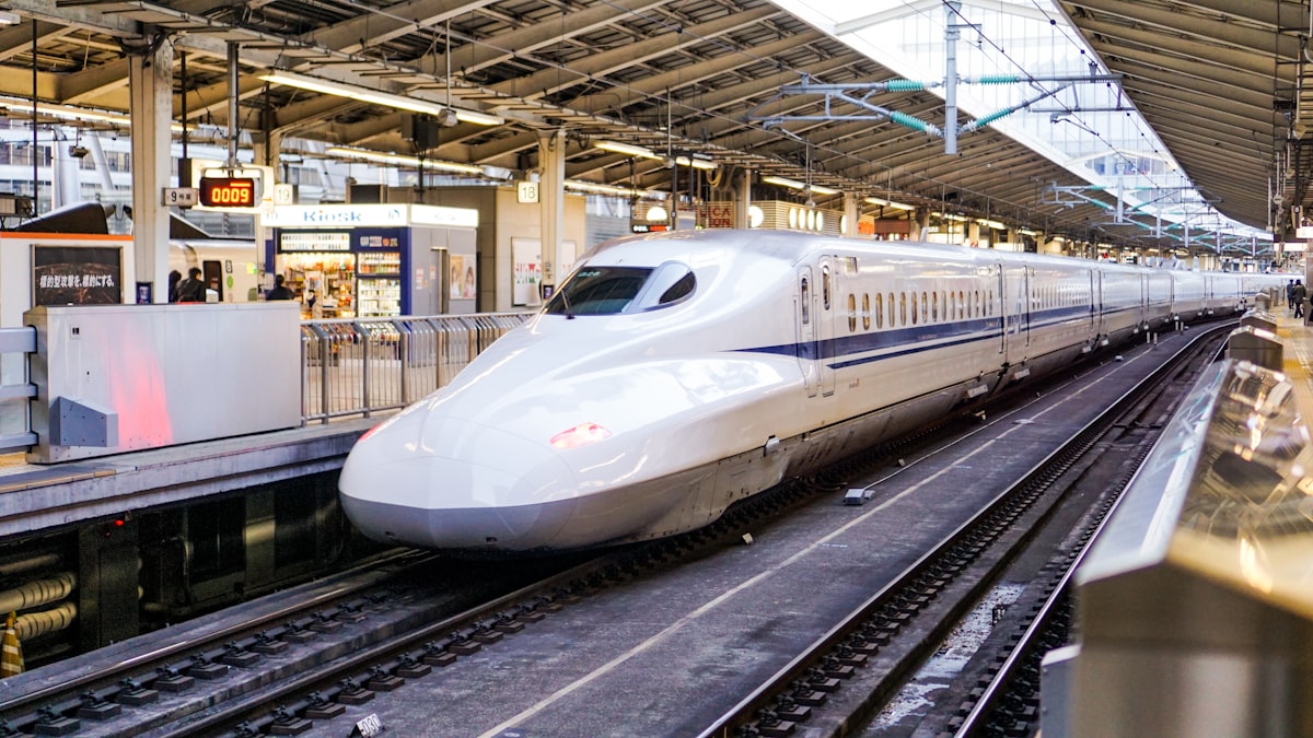 Shinkansen bullet train for the Tokyo Kyoto Osaka route