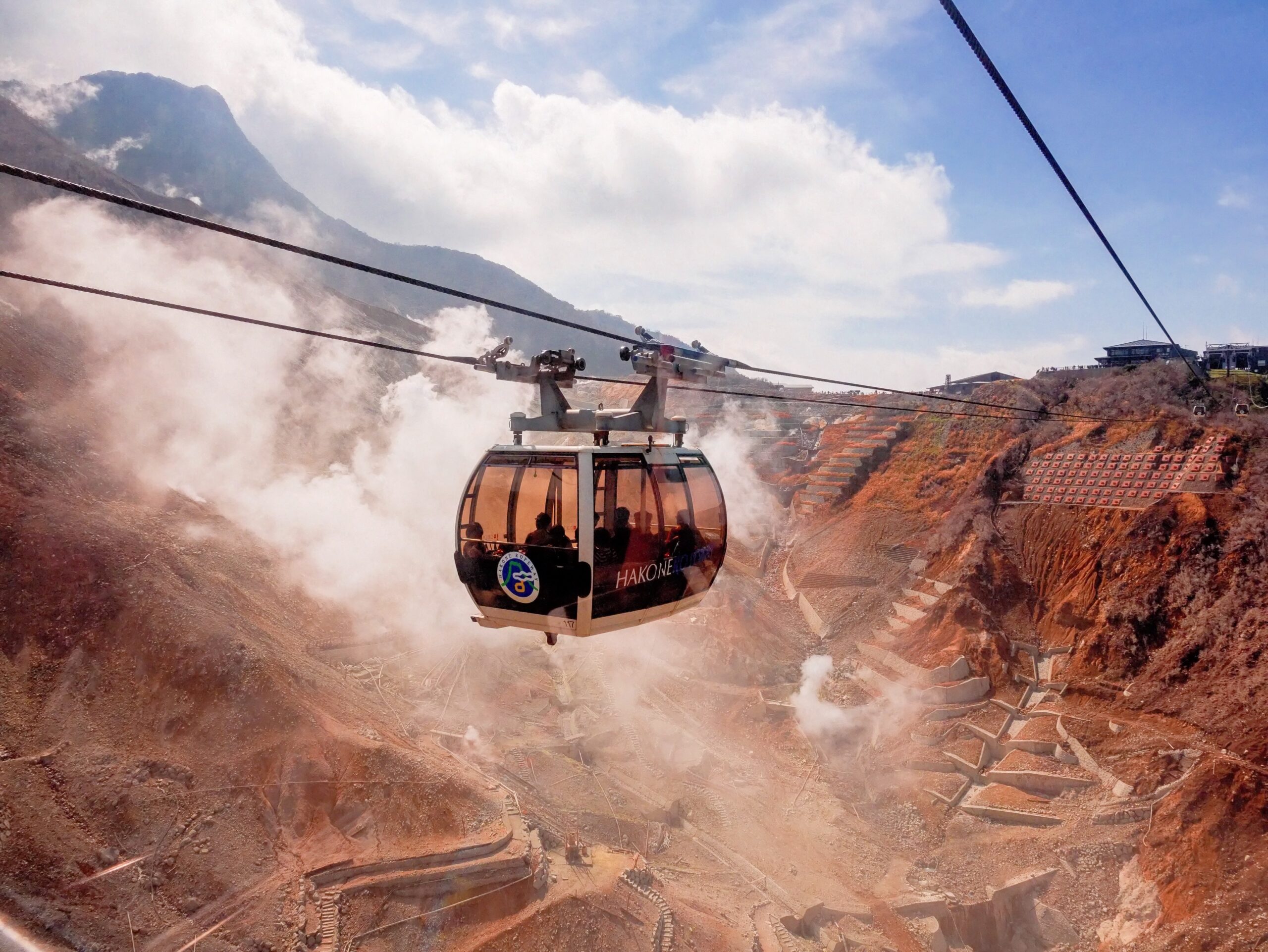 Hakone Ropeway gondola near Owakudani
