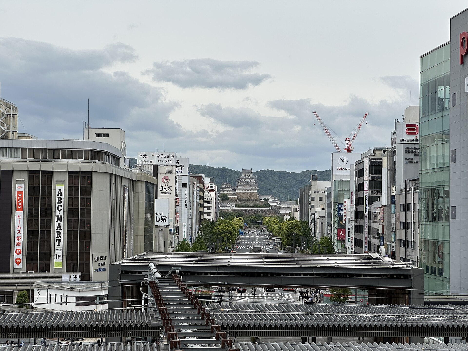 Himeji Castle seen from JR Himeji Station