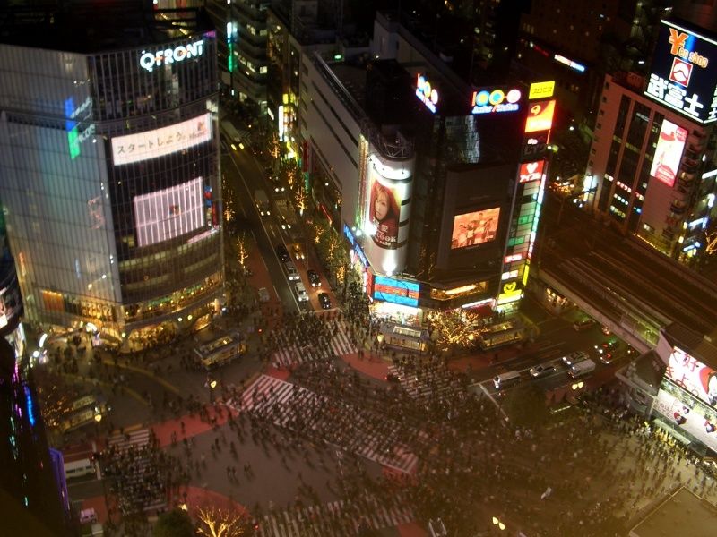 Shibuya Crossing at night