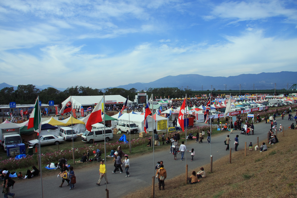 Festival grounds at the Saga International Balloon Fiesta