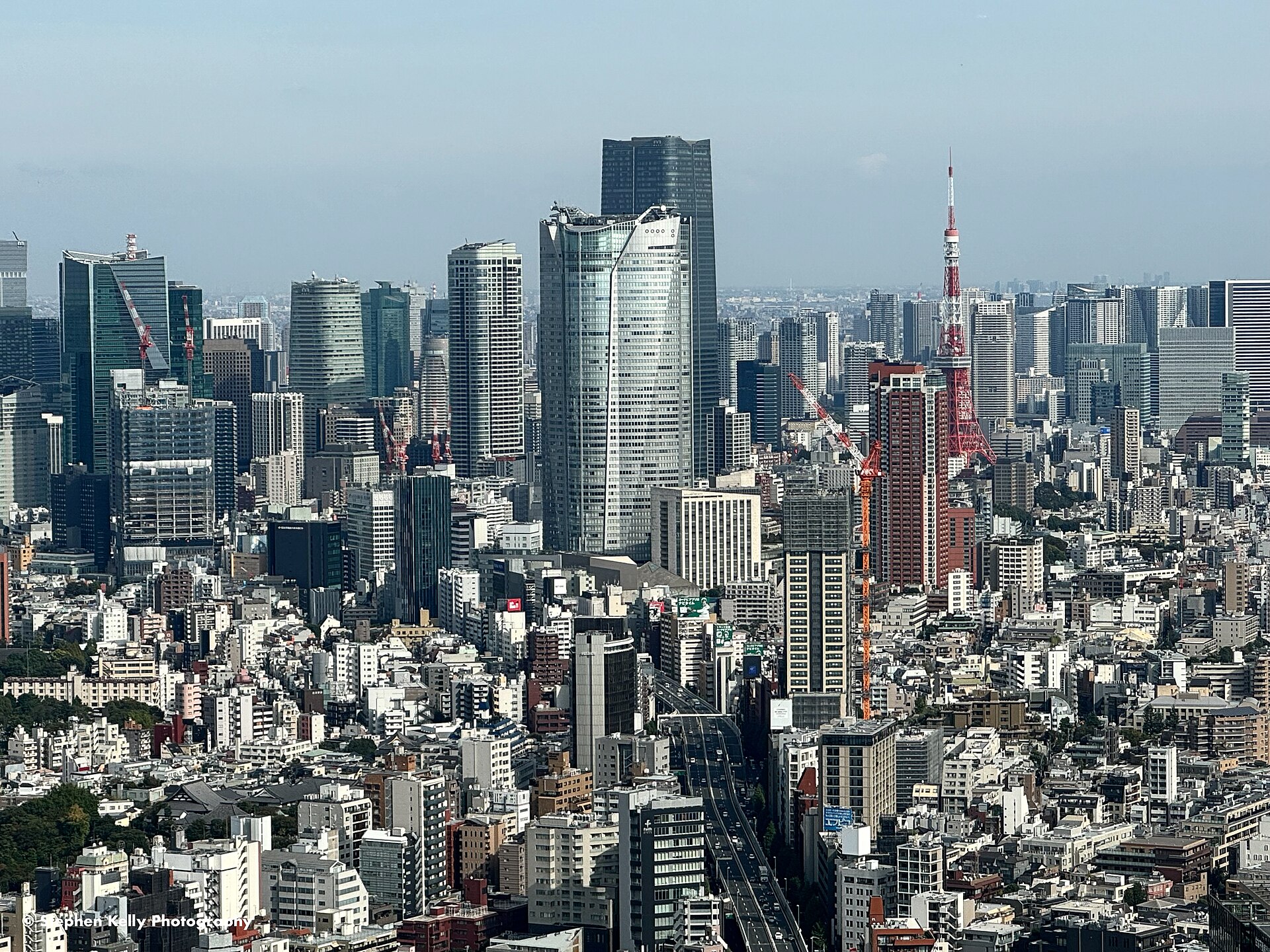 Tokyo Tower and central Tokyo viewed from SHIBUYA SKY