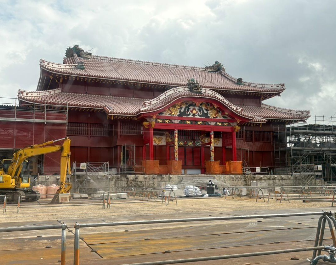 Shuri Castle under reconstruction in December 2025