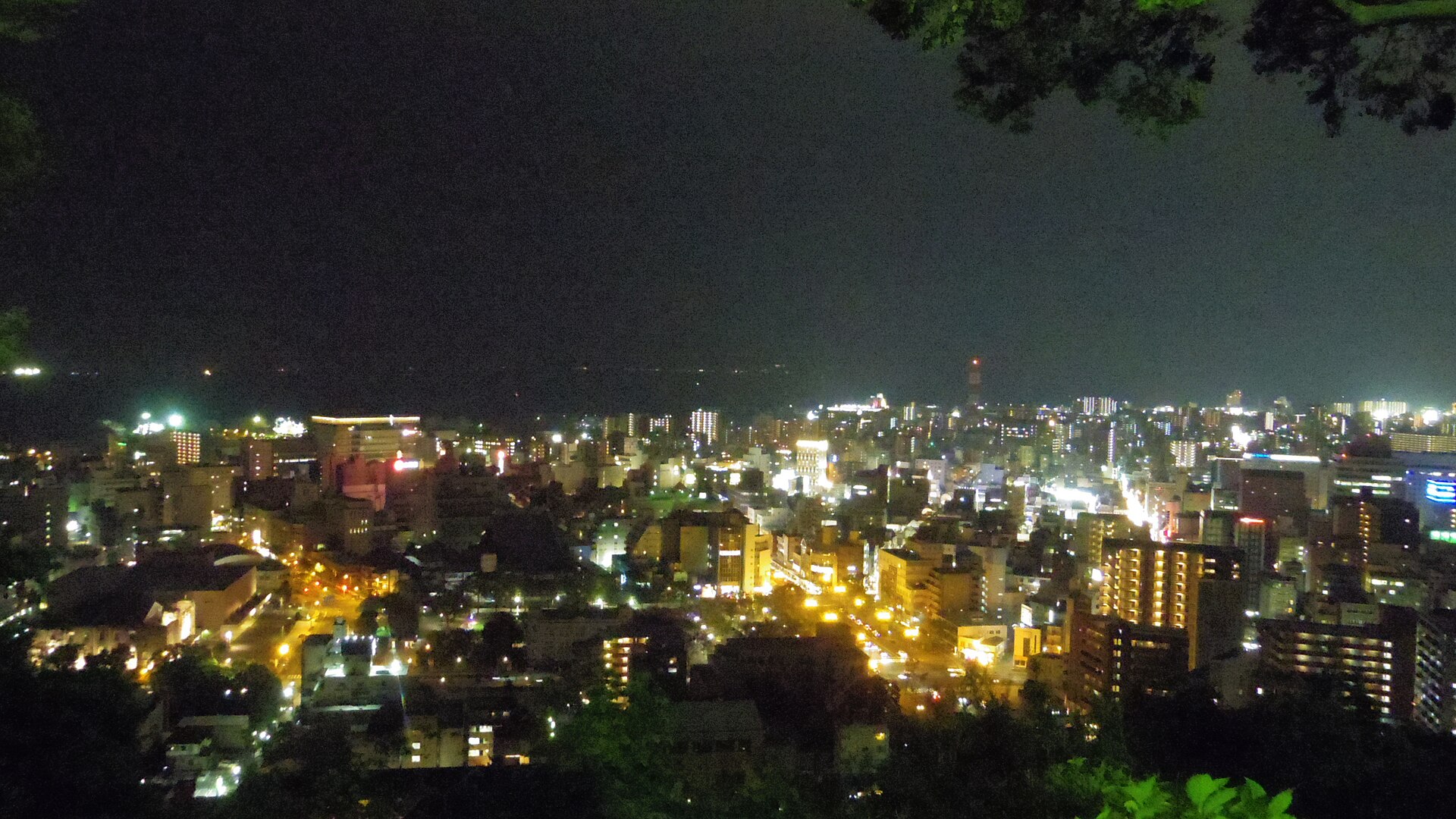 Night cityscape of Kagoshima viewed from Shiroyama Observatory