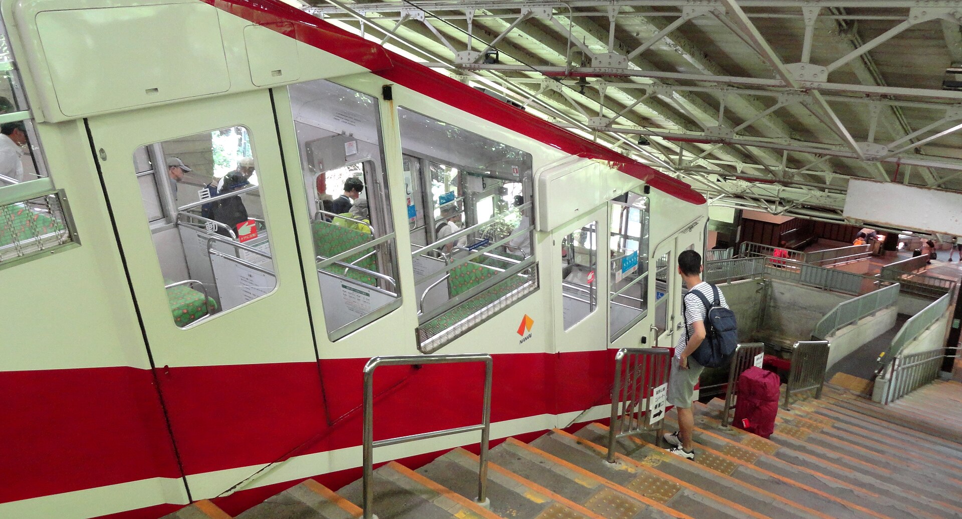 Koyasan cable car at Gokurakubashi Station