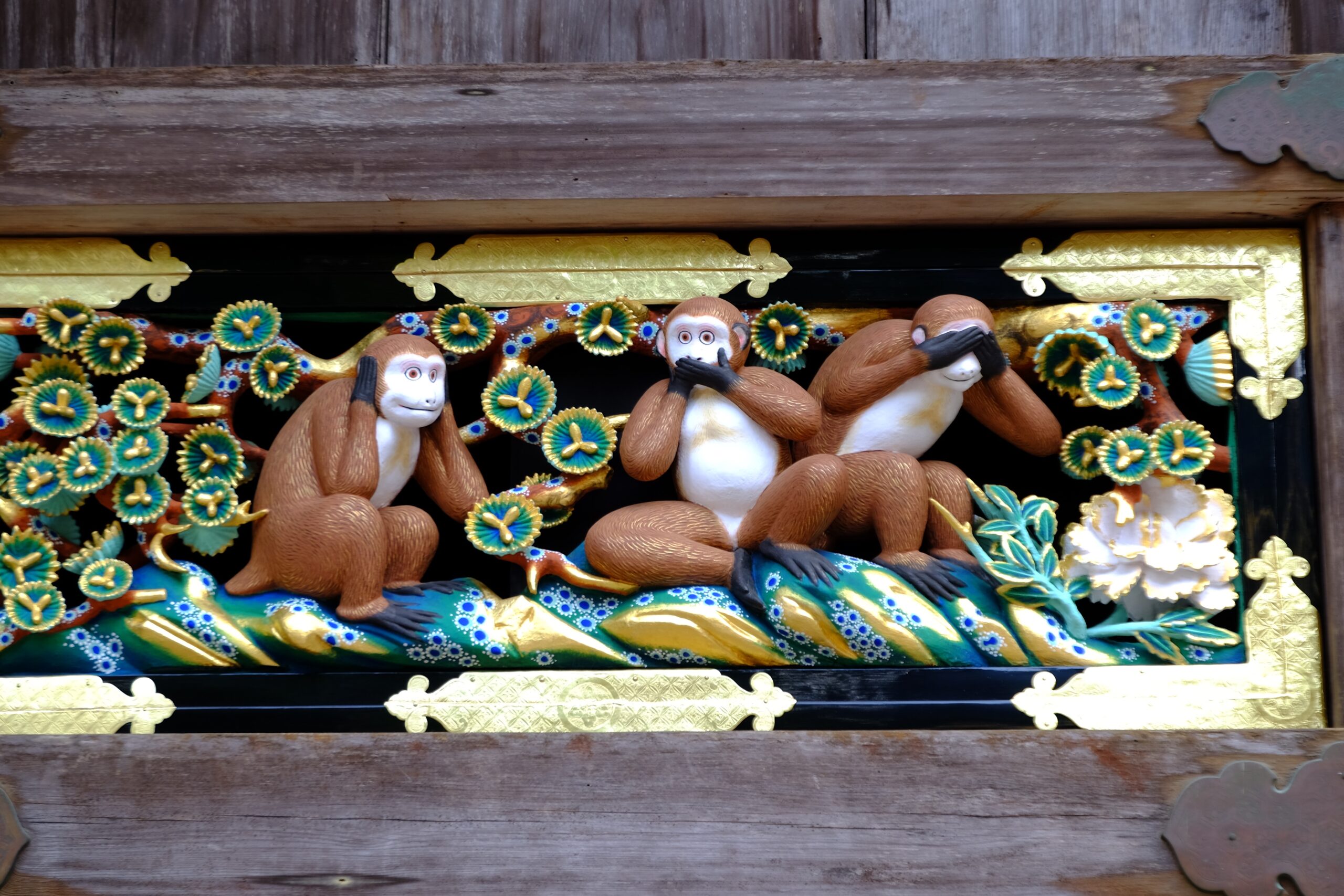 Three Wise Monkeys carving at Nikko Toshogu