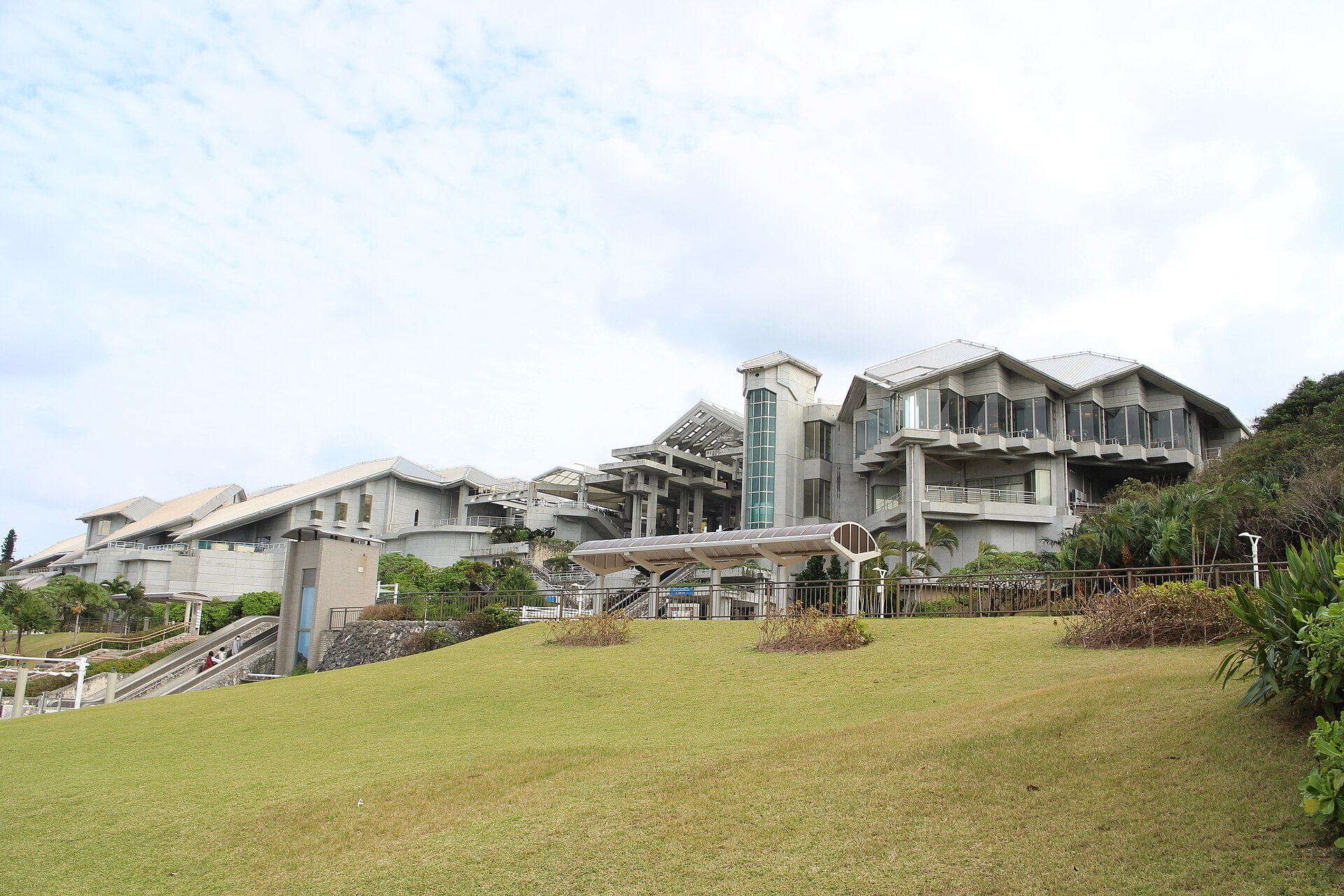 Exterior of Okinawa Churaumi Aquarium in Motobu