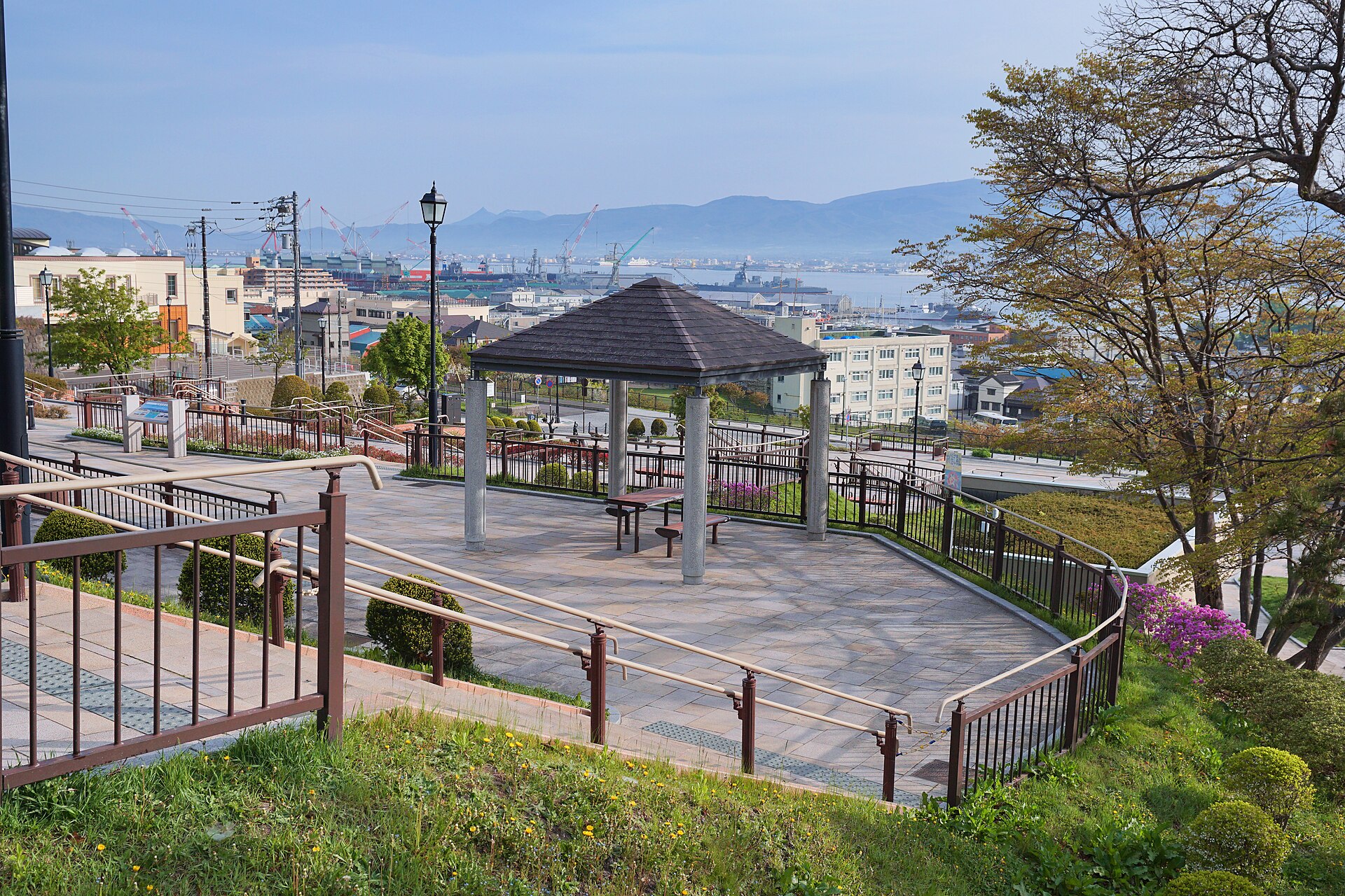 Motomachi Park above Hakodate Bay